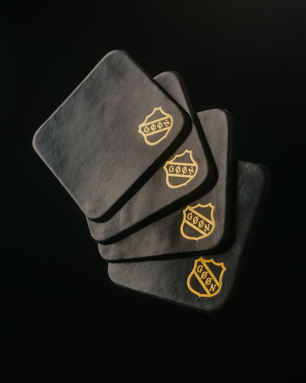 GØØN Shield Leather Coasters (Set of 4)